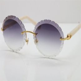 Fashion Accessories 18k Gold Sunglasses Oval Lens New Plank Mix Metal Sun Glasses Rimless T8200761 Vintage glasses Eyeglasses 2304