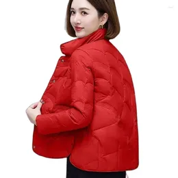 Women's Trench Coats Women Short Lightweight Warm Fashion Casual Coat 2023 Autumn Winter Female Korean Light And Thin Down Cotton Jacket