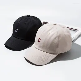 Ball Caps Unisex Embroidery Letter Dad Hat Summer Women Men Baseball Cap Solid Color Cotton Adjustable Visor