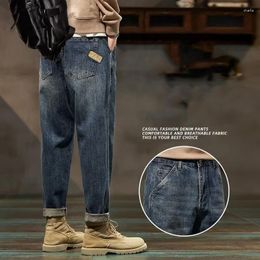 Men's Jeans Wide Leg Fashion Punk Hip Hop Youth Denim Pants Loose Straight Baggy Trousers Male Streetwear Jean