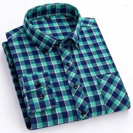 Men's Casual Shirts Plaid Plus Size 7XL 8XL Button-down Flannel Cotton High Quality Autumn Social Long Sleeve Shirt