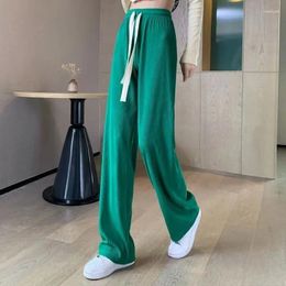 Women's Pants 2023 Summer Women Wide Leg High Waist Striaght Trousers Ladies Baggy Sweatpants Solid Color Female Casual Loose