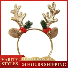 Hair Accessories Christmas Party Cosplay Headband Cute Antlers With Bells Year Decoration