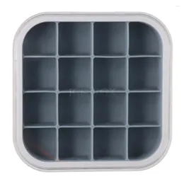 Baking Moulds Silicone Material Ice Block Mould 16 Compartments Storage Box Compact Square Lattice For Home