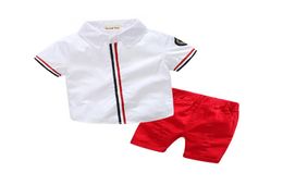 Baby boys clothes sets summer kids fashion cotton coatsshort pants 2pcs tracksuits for boys children wedding clothing sets boys o6646328