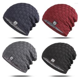 Berets Man Hat Winter Cap Beanie Knit Beanies Men's Fleece Luxury For Women Bucket Short Balaclava DM14