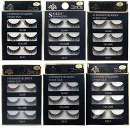 3 pairs 32 styles 3D Faux Mink Hair Soft False Eyelashes Fluffy Wispy Thick Lashes Handmade Lash Eye Makeup Tools