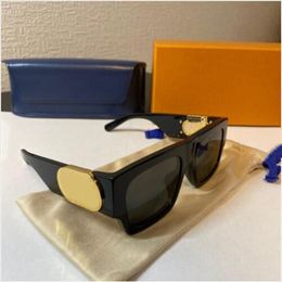 Sunglasses Link Frame Lens Black Gold Logo Unisex sun glasses Men women man mens sunglasses Fashion UV400 Protection w Box Case3138