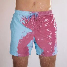 Men's Shorts Boys Summer Wear Sexy Beach Men Quick Dry Plus Size Swimming Bathing Board Gradient Color Changing Lace Up