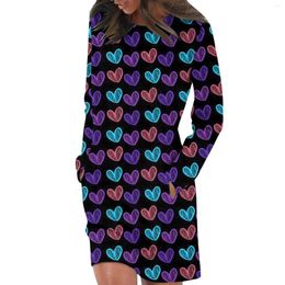 Casual Dresses Long Sleeve Dress For Women Printed Pullover Hip Pack Sweater Autumn Elegant And Pretty Women's