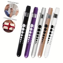 1pc Medical Pen Light First Aid LED Pen Light Work Inspection Flashlight Torch Doctor Nurse EMT Emergency Multi Function