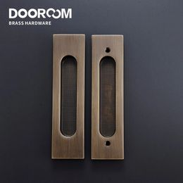 Dooroom Brass Sliding Door Handles Modern American Push Pull Hidden Pulls Interior Living Room Bathroom Balcony Kichen Keyless 231222