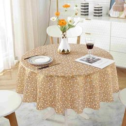 Table Cloth Waterproof Oil Resistant And Scald Small Round Tablecloth Washable PVC Plastic