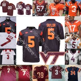 Benutzerdefiniertes Virginia Tech Hokies Fußballtrikot NCAA College Terrell Edmunds Kyle Fuller Tyrod Taylor Wilson Hall Smith Holston Mitchell