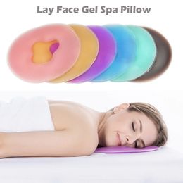 Soft Lay Face Pillow SPA Body Massage Silicone Relax Cradle Cushion Bolsters Paddle Beauty Care Nonslip Comfortable Gel Pad 231222