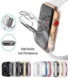 360 Full Soft Clear TPU Screen Protector Case For Apple Watch Series 49MM 45MM 41MM 44MM 40MM 42MM 38MM Transparent Cover For IWat9252121