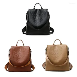 School Bags Women Backpack Purse PU Leather Anti-Theft Casual Shoulder Bag Fashion Ladies Satchel