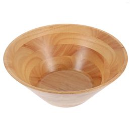 Dinnerware Sets Salad Bowls Rubber Wood Wooden Cone Serving Fruit Soup Mixing Shaped Small