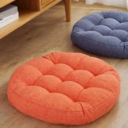 Meditation Floor Round Pillow for Seating on Solid Tufted Thick Pad Cushion For Yoga Balcony Chair Seat Cushions 231222