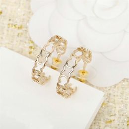 Luxury quality half round shape drop earring with hollow design for women wedding jewelry gift ring have stamp velet box PS3972265y