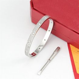 High Quality Full Diamond Bracelet Bangle Fashion Jewelry Luxury Brand Bracelets Designer Design Men & Women Bracelet Valentine Se233a