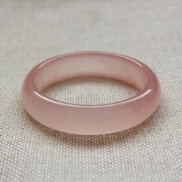 Bangle Genuine Natural Pink Jade Bracelet Charm Jewellery Fashion Accessories Hand-carved Lucky Amulet Gifts For Women Her Men