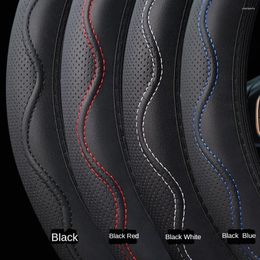 Steering Wheel Covers Leather Cowhide Cover Car 38 Cm Non-Slip Breathable Universal Accessories