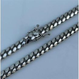 Miami Cuban Link Chain Real Solid 925 Silver Fill Heavy 6mm 24 Box Lock295n