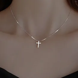 Pendant Necklaces Classic Cross Necklace Men Fashion Handmade Stainless Steel Twist Chain For Jewellery Gift