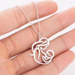 Pendant Necklaces Mothers Day Gift Mom Baby Love Charms Birthday Gifts For Mother Mum Mommy Chains Necklace Jewellery Family