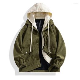 Men's Jackets Jacket Mens Clothing For Ropa Y2k Korean Fashion Clothes Techwear Fall Winter Long Sleeve Hoodie Coat Plus Size Tops