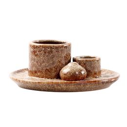 Morandi Colour Candlestick Nordic Style Home Decoration Candlestick Sage Decoration Holy Wood Tray.