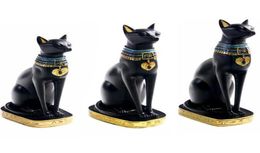 Resin Crafts Exotic Customs Figurine Statue Egyptian Cat Goddess Bastet Statue Home Decoration Gifts Home Vintage Ornaments T200719311677