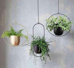 Metal Plant Hanger Chain Hanging Basket Flower Pot Plant Holder Garden Balcony Drop 2107129084894