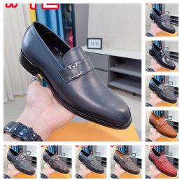 40Model Luxurious Classic Crocodile Pattern Business Flat Shoes Men Designer Formal Dress Leather Shoes Men's Loafers Wedding Party Shoes