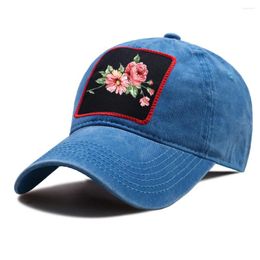 Ball Caps Fresh Flowers Cartoon Baseball Adjustable Hip Hop Snapback Hat Breathable Cotton Riding Hats Unisex Casual Cap