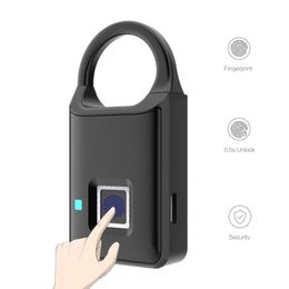 Aimitek Thumbprint Door Lock Biometric Smart Fingerprint Padlock USB Rechargeable Quick Unlock for Locker Cabinet Luggage Case 2019079171