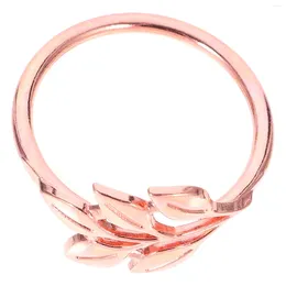 Table Cloth Napkin Ring Rings Metal Holder Buckle Dining Room Decor For Leaf Zinc Alloy Restaurant