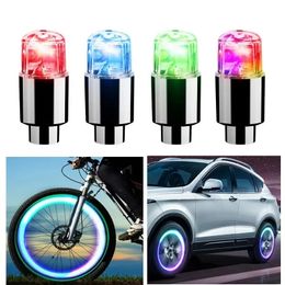 2pcs LED Bike Motorcycle Wheel Tire Lamp/ Car Wheel Spoke Light Valve Cap/ Colorful Flash For MTB Road Bike Wheel Lights Cap