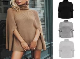 Men039s Sweaters Fashion Spring Women Caramel Colour Casual Sweater And Pullover Female Stripes Feminino Inverno Poncho Cape Wa6962268