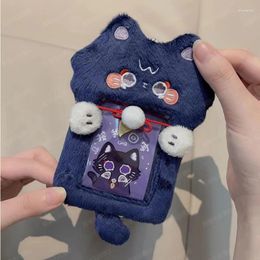 Keychains Game Genshin Impact Wanderer Balladeer Plush ID Bus Bank Card Holder Student Keychain Cosplay Accessories Fans Gift