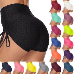 Women's Shorts Women Workout Spandex High Waisted Yoga Sports Ruched BuLifting Running Waist Compression