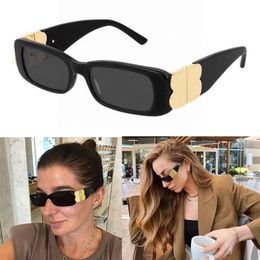 Women Sunglasses Fashion Womens Brand Designer 0096S Luxury Rectangle Full Frame Black Double B Style Men Glasses with Case265Q