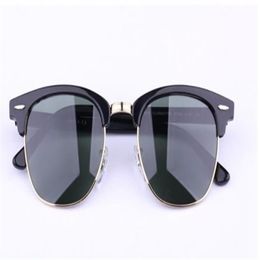 Whole-AOOKO Designer Pop Club Fashion Sunglasses Men Sun Glasses Women Retro Green G15 gray brown Black Mercury lens New Hinge281f