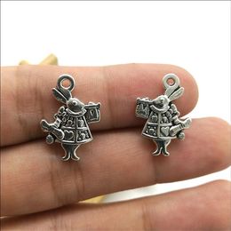 Whole 100pcs Rabbit Antique Silver Charms Pendants Jewellery Making DIY Keychain Ancient Silver Pendant For Bracelet Earrings 20262W