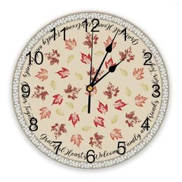 Wall Clocks Red Silhouette Clock Large Modern Kitchen Dinning Round Bedroom Silent Hanging Watch