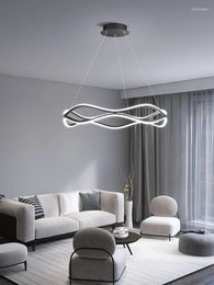 Pendant Lamps Bedroom Chandelier Lamp In The Living Room Modern Minimalist Ring Art Italian Restaurant