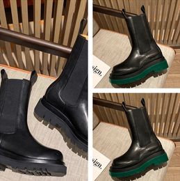 2024 Designer BOOTS ANN women boots genuine leather thick soled black Martin boots autumn and winter smoke pipe mid tube Chelsea boots