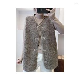 Women's Vests 2024 Vest Women Waistcoat Winter Thermal Warm Thick Fleece Sleeveless Jacket Clothes 2023