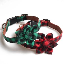 Dog Collars Pet Bow Tie Christmas Decoration Slidable Sun Flower Bowknot Supplies Accessories